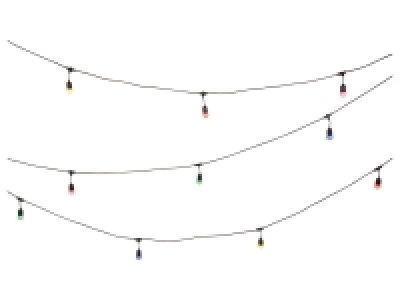 Avide Leuchtkette, 10 m, mit 15 Fassungen und 15 bunten LED Leuchten 19.99 €