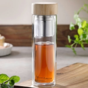 Tee-Flasche aus Glas und Bambus, ca. 380ml 13.99 €