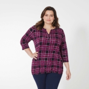 Damen-Shirt mit Karomuster, große Größen 13.99 €