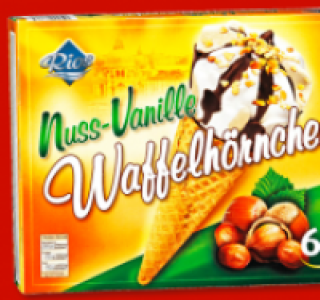 RIOS Waffelh&ouml;rnchen Nuss-Vanille oder Erdbeere