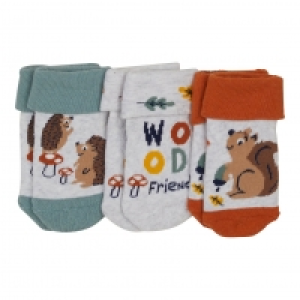 Baby-Jungen-Frottierflausch-Söckchen, 3er-Pack 10.00 €