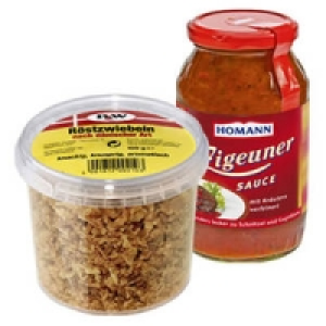 Homann Zigeuner-Sauce oder P&W Röstzwiebeln 0.89 €
