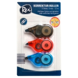 Aldi Süd  REX® Korrektur-Roller, 3er-Packung