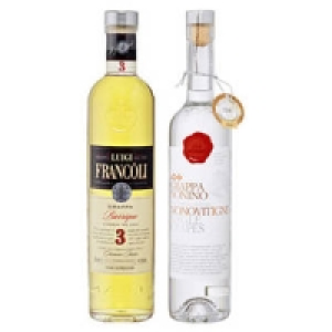 Francoli Grappa Riserva, Grappa Nonino Monovitigni, Barrique oder Mosc