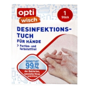 Aldi Süd  OPTIWISCH Desinfektionstücher