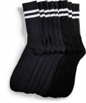 Netto  Freizeitsocken, 10er Pack - 5x schwarz 5x navy 35-38