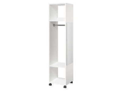 LIVARNO home Garderobenschrank mit Spiegel, mattweiß