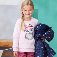 NKD  Kinder-Mädchen-Fleece-Pullover mit Kunstfell