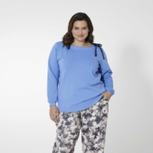 Damen-Sweatshirt mit gerafftem Ausschnitt, große Größen 11.50 €