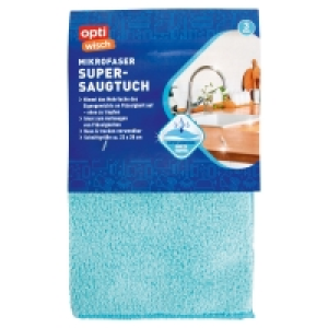 Aldi Süd  OPTIWISCH Mikrofaser-Super-Saugtücher, 3er-Packung