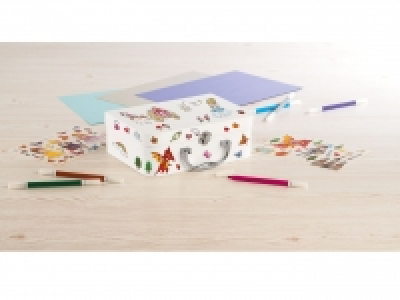 crelando® Kinder Bastelkoffer mit 12 Fasermalern 9.99 €