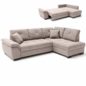 Roller  Ecksofa - taupe - Boxspringaufbau - Dauerschläfer