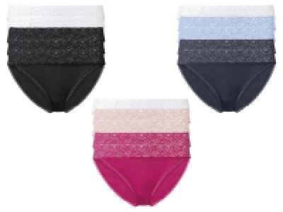 esmara® Minislips mit Spitze, 5 Stück, mit Baumwolle