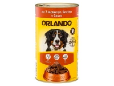 Lidl Orlando ORLANDO Hundenassnahrung 3 leckere Sorten in Sauce, 6x 1240g