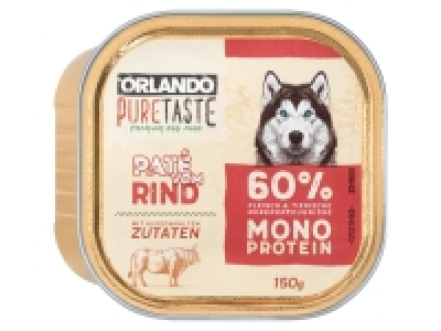 Lidl Orlando Pure Taste ORLANDO Pure Taste Hundenassnahrung Rind Mono-Protein Paté