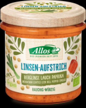 Ebl Naturkost  Allos Linsen-Aufstrich Berglinse-Lauch-Paprika