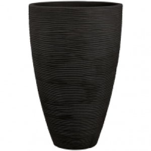 Hagebau  Blumentopf Â»RillenÂ«, Ã˜xH: 40 x 60 cm, anthrazit