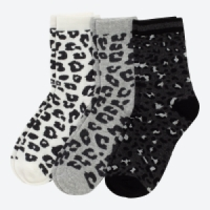 Damen-Socken mit Leo-Muster, 3er-Pack 3.99 €