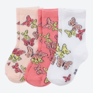 Mädchen-Socken mit Schmetterlings-Muster, 3er-Pack 3.99 €