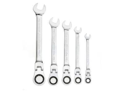 PARKSIDE® Gabelringschlüsselsatz mit Ratsche, 5-teilig