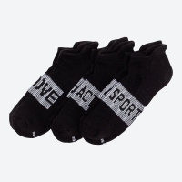 NKD  Damen-Sport-Sneaker-Socken mit Schriftzug, 3er-Pack