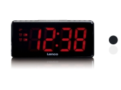 Lenco CR-30 Uhrenradio mit großem 3 Zoll-Display