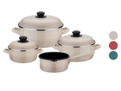 Lidl Gsw GSW Kochtopf-Set 7tlg. Shadow Stahl-Emaille