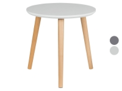 LIVARNO home Beistelltisch, aus Massivholz, Ø40cm 9.99 €