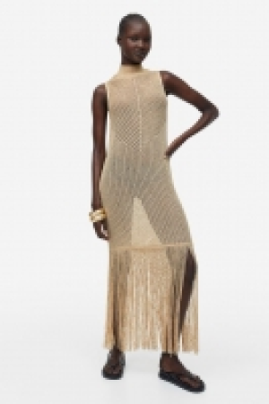 HM  Glittery pointelle-knit dress