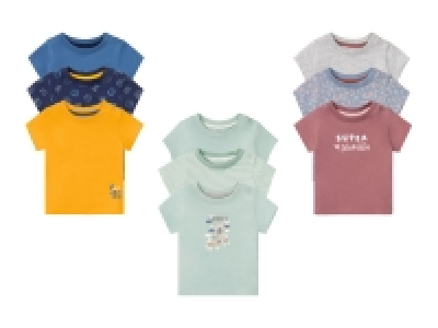 Lidl Lupilu® lupilu® Baby T-Shirt, 3 Stück, mit Bio-Baumwolle