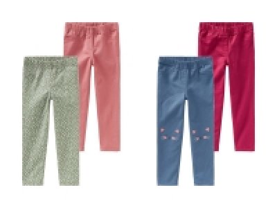 Lidl Lupilu® lupilu® Kleinkinder Mädchen Treggings, 2 Stück, mit Fake-Taschen