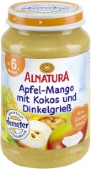 Apfel-Mango mit Kokos und Dinkelgrieß 1.09 €
