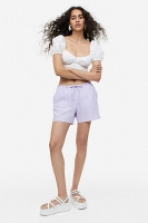 HM  Pull-on-Shorts aus Leinenmix