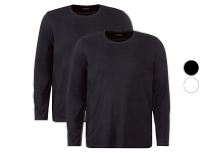 Lidl Livergy® LIVERGY® Herren Langarmshirts, 2 Stück, aus reiner Baumwolle