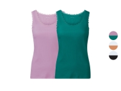 esmara® Damen Ripptops, 2 Stück, mit eleganter Spitze 5.99 €