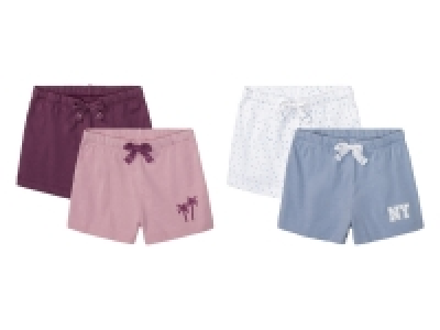 lupilu® Kleinkinder Mädchen Shorts, 2 Stück, aus reiner Baumwolle
