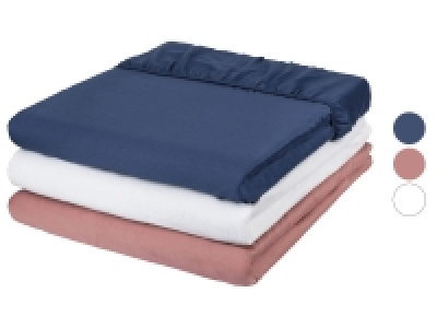 LIVARNO home Satin Spannbettlaken, 90-100 x 200 cm 11.99 €