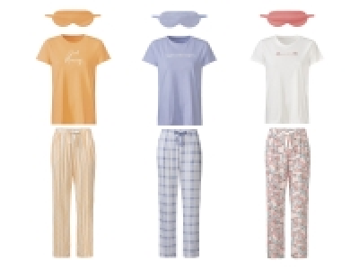 Lidl Esmara® esmara® Damen Pyjama-Set, 3-teilig, mit Schlafmaske