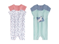 Lidl Lupilu® lupilu® Baby Mädchen Pyjama, kurz, 2 Stück, aus reiner Bio-Baumwolle