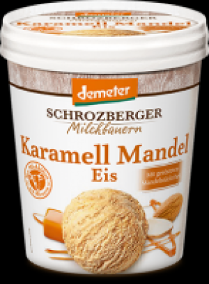 Ebl Naturkost  Schrozberger Milchbauern Karamell Mandel Eis