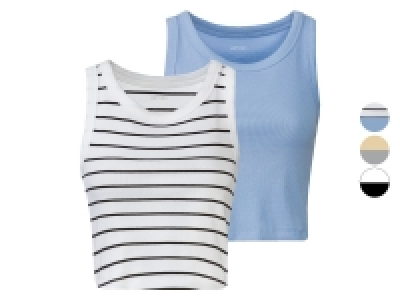 esmara® Damen Crop-Tops, 2 Stück, in Ripp-Qualität 6.99 €
