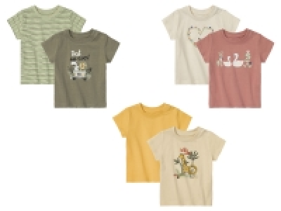 lupilu® Baby T-Shirts, 2 Stück, aus reiner Bio-Baumwolle