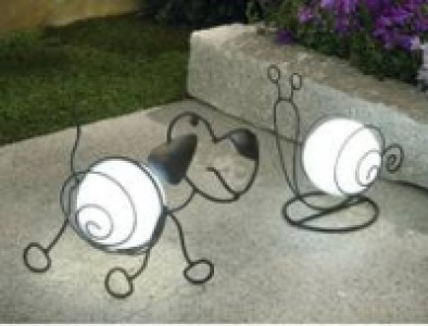 Solarleuchte Hund oder Schnecke