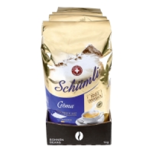 Schweizer Schümli Crema ganze Kaffeebohnen 1000 g, 4er Pack 47.99 €