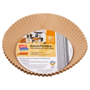 Aldi Süd  OPTI HOME Backpapier für Heißluftfritteuse, 30er-/50er-Packung