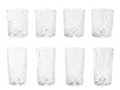 ERNESTO® Whiskeygläser / Longdrinkgläser, Schliffdesign, 4 Stück 4.99 €