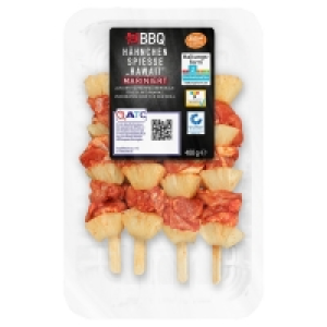 Aldi Süd  BBQ Hähnchenspieße 400 g 