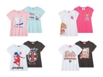 Kleinkinder/Kinder Mädchen T-Shirt, 2 Stück, aus reiner Baumwolle 6.99 €