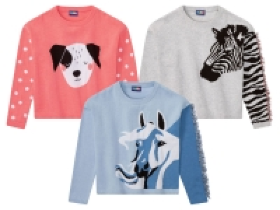 Lidl Lupilu&reg; lupilu&reg; Kleinkinder M&auml;dchen Strickpullover, mit Print
