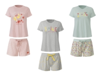 Lidl Esmara® esmara® Damen Shorty Pyjama mit Statement-Print
